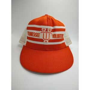Vtg UT Tennessee Snapback Hat Stripe Corduroy Mesh
